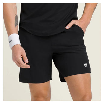 Men's Tournament 7 Inch Tennis Short-Apparel-Wilson-113532-BLACK-L-Tennis Express