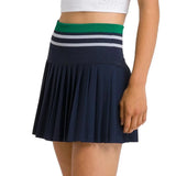 Women's Midtown 14.75 Inch Tennis Skort-Apparel-Wilson-113629-CLASSIC_NAVYGN-L-Tennis Express