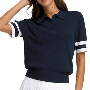 Women's Essex Polo-Apparel-Wilson-113630-CLASSIC_NAVY-L-Tennis Express