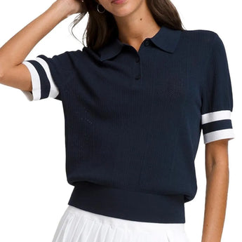 Women's Essex Polo-Apparel-Wilson-113630-CLASSIC_NAVY-L-Tennis Express