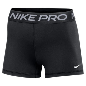 Women's Pro 3 Inch Shorts-Apparel-Nike-113707-010_BLACKWT-L-Tennis Express