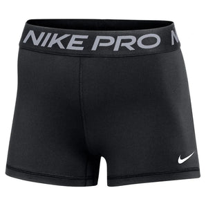 Women's Pro 3 Inch Shorts-Apparel-Nike-113707-010_BLACKWT-L-Tennis Express
