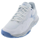 Womens Wave Enforce Court AC Tennis Shoes White and Parisian Blue,Footwear,Mizuno,6,,Tennis Express,113744-DEFAULT-L