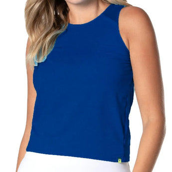 Women's LUV Freedom Crop Tennis Tank-Apparel-Lucky In Love-113758-440_ELECTRIC_BLUE-L-Tennis Express