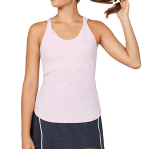 Womens Shades of Pink 24 Inch Tennis Tank Cotton Candy Melange-Apparel-Sofibella-113790-DEFAULT-L-1-[Sku]-Tennis Express