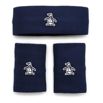 Men's Solid Head and Wristband Set-Accessories-Penguin-114232-417_BLACK_IRIS-L-Tennis Express