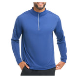 Men's Mock Zip Tennis Top,Apparel,BloqUV,Navy,S,Tennis Express,12001-B-Navy