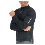 Men's Mock Zip Tennis Top,Apparel,BloqUV,Black,S,Tennis Express,12001-B
