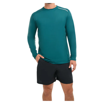 Men's Jet Long Sleeve Tennis Top Jungle Green, BloqUV, Tennis Express, 12002-JGNF26-3