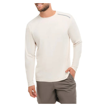 Men's Jet Long Sleeve Tennis Top Sand, BloqUV, Tennis Express, 12002-SNDF26-3