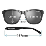 Swank Polarized Sunglasses Satin Clear with Clarion Blue Lenses-Accessories-Tifosi-1500-505355-3-Tennis Express