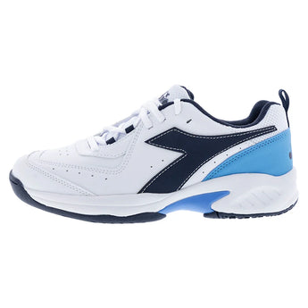 Juniors' S. Challenge 5 SL Tennis Shoes White and Blue Corsair,Footwear,Diadora,,,Tennis Express,179102-C1494F2501copy