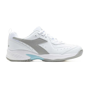 Juniors' S. Challenge 5 SL Tennis Shoes White and Silver,Footwear,Diadora,,,Tennis Express,179102-C6103F25