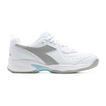 Juniors' S. Challenge 5 SL Tennis Shoes White and Silver,Footwear,Diadora,,,Tennis Express,179102-C6103F25