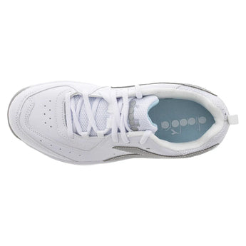 Juniors' S. Challenge 5 SL Tennis Shoes White and Silver,Footwear,Diadora,,,Tennis Express,179102-C6103F2503copy