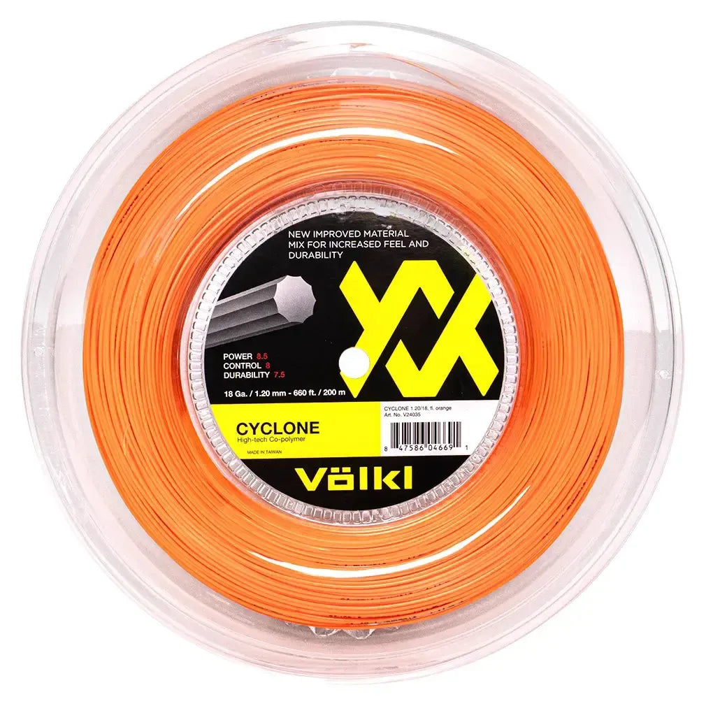 Cyclone 18G Tennis String Reel Fluo Orange – Tennis Express