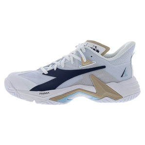 Women's B.Icon 3 Tennis Shoes White and Blue Corsair,Footwear,Diadora,,,Tennis Express,181462-C1494S2501copy