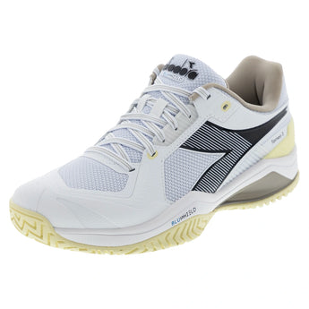 Men's Blushield Torneo 3 AG Tennis Shoes White and Black,Footwear,Diadora,White/Black,7,Tennis Express,181466-C0470F26copy