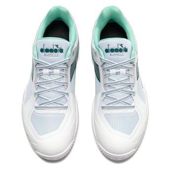 Men's Blushield Torneo 3 Tennis Shoes White and Shaded Spruce-Footwear-Diadora-181466-C9027-5-Tennis Express