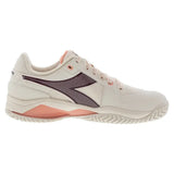 Women's Blushield Torneo 3 AG Tennis Shoes Whisper White and Maroon-Footwear-Diadora-181467-C0184F2502copy-Tennis Express