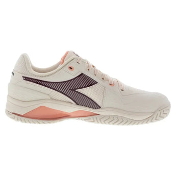 Women's Blushield Torneo 3 AG Tennis Shoes Whisper White and Maroon-Footwear-Diadora-181467-C0184F2502copy-Tennis Express