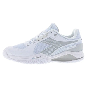 Women's Blushield Torneo 3 Tennis Shoes White and Silver-Footwear-Diadora-181467-C6103S2501copy-Tennis Express