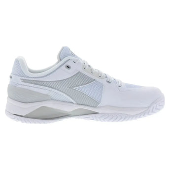 Women's Blushield Torneo 3 Tennis Shoes White and Silver-Footwear-Diadora-181467-C6103S2502copy-Tennis Express