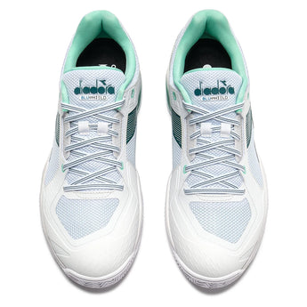 Men's Blushield Torneo 3 Clay Tennis Shoes White and Shaded Spruce-Footwear-Diadora-181468-C9027-4webp-Tennis Express