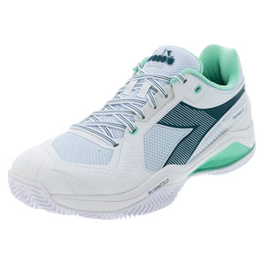 Men's Blushield Torneo 3 Clay Tennis Shoes White and Shaded Spruce-Footwear-Diadora-181468-C902701copy-710878Tennis Express