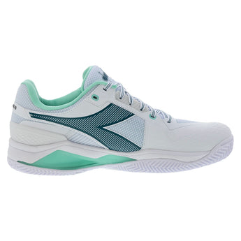 Men's Blushield Torneo 3 Clay Tennis Shoes White and Shaded Spruce-Footwear-Diadora-181468-C902703copy-Tennis Express