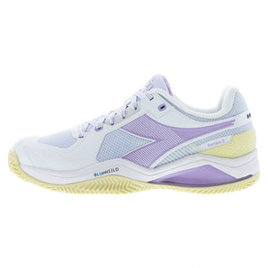Women's CLAY Court Blushield Torneo 3 Tennis Shoes White and Orchid Bloom,Footwear,Diadora,,,Tennis Express,181469-C6657F2601copy