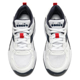 Juniors S Challenge 6 SL Tennis Shoes White and Blue Corsair-Footwear-Diadora-182738-C1494-8-Tennis Express