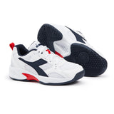 Juniors S Challenge 6 SL Tennis Shoes White and Blue Corsair-Footwear-Diadora-182738-C1494-9-Tennis Express