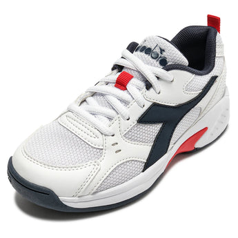 Juniors S Challenge 6 SL Tennis Shoes White and Blue Corsair-Footwear-Diadora-182738-C1494-710962Tennis Express