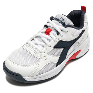 Juniors S Challenge 6 SL Tennis Shoes White and Blue Corsair-Footwear-Diadora-182738-C1494-710962Tennis Express