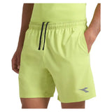 Men's 7 Inch Tennis Shorts Wild Lime Green,Apparel,Diadora,,,Tennis Express,182750-70316F26-3