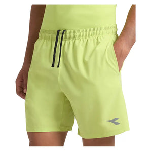 Men's 7 Inch Tennis Shorts Wild Lime Green,Apparel,Diadora,,,Tennis Express,182750-70316F26-3