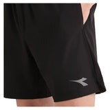 Men's 7 Inch Tennis Shorts Black,Apparel,Diadora,,,Tennis Express,182750-80013F26-7