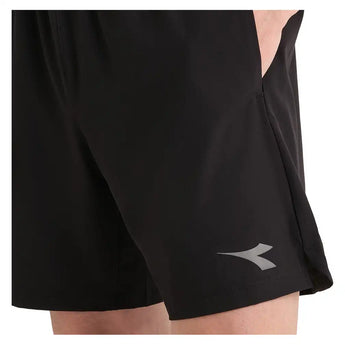 Men's 7 Inch Tennis Shorts Black,Apparel,Diadora,,,Tennis Express,182750-80013F26-7