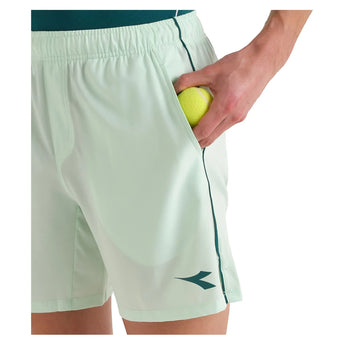 Men's Court 7 Inch Tennis Short Bay Green-Apparel-Diadora-182771_70116-2-Tennis Express