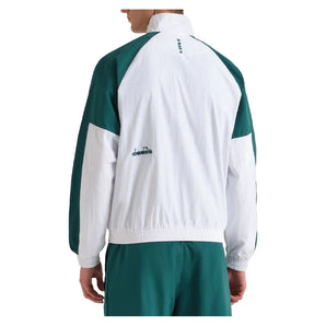 Unisex Match Tennis Track Jacket Optical White and Shaded Spruce-Apparel-Diadora-183155-C0285-1-Tennis Express