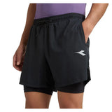 Men's 2IN1 Tennis Shorts Black,Apparel,Diadora,,,Tennis Express,183187-80013F26-3