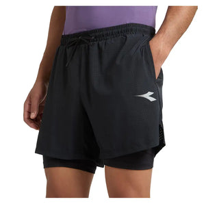 Men's 2IN1 Tennis Shorts Black,Apparel,Diadora,,,Tennis Express,183187-80013F26-3