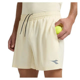 Men's 6 Inch Fibrazero Tennis Shorts Beige Shifty,Apparel,Diadora,,,Tennis Express,183204-25009F26-3