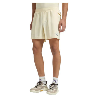 Men's 6 Inch Fibrazero Tennis Shorts Beige Shifty,Apparel,Diadora,,,Tennis Express,183204-25009F26-5