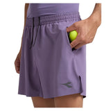 Men's 6 Inch Fibrazero Tennis Shorts Violet Grape Compote,Apparel,Diadora,,,Tennis Express,183204-55235F26-3