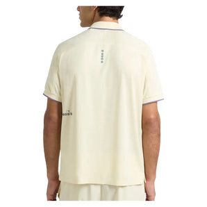 Men's Fibrazero Short Sleeve Tennis Polo Beige Shifty,Apparel,Diadora,,,Tennis Express,183205-25009F26-4