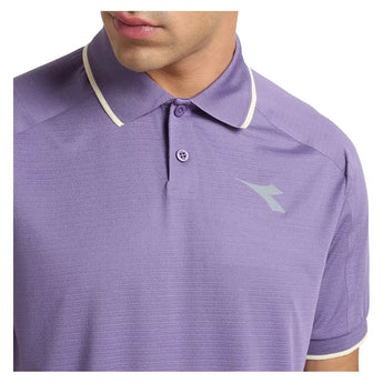 Men's Fibrazero Short Sleeve Tennis Polo Violet Grape Compote,Apparel,Diadora,,,Tennis Express,183205-55235F26-6