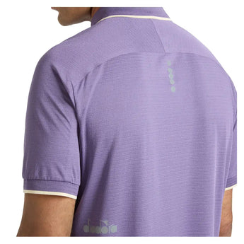 Men's Fibrazero Short Sleeve Tennis Polo Violet Grape Compote,Apparel,Diadora,,,Tennis Express,183205-55235F26-7