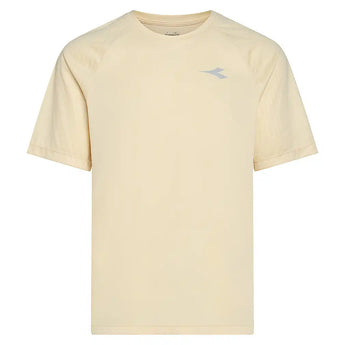 Men's Court Short Sleeve Tennis Top Beige Shifty,Apparel,Diadora,Beige Shifty,S,Tennis Express,183206-25009F26-1